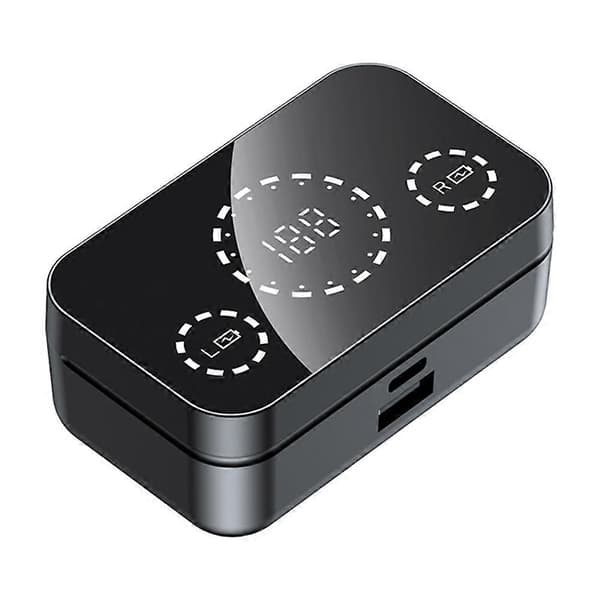Type A YD08 Binaural HD Samtale Trådløse Bluetooth In-Ear Hodetelefoner med Digitalt Display Ladeetui