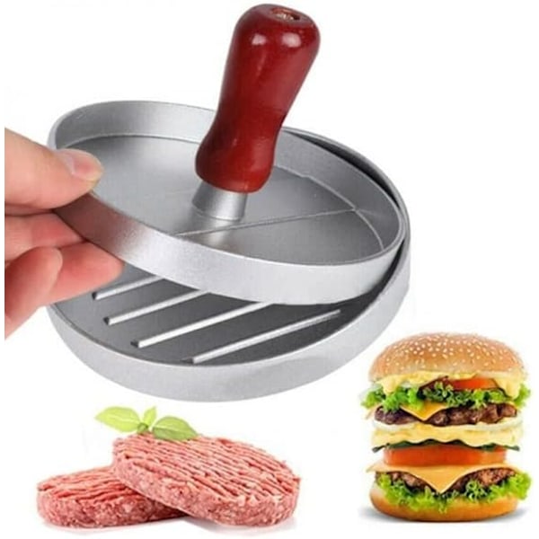 Hamburgerpress, Non Stick Hamburger Patty Maker - Hamburgerpress och Patty Press Set- Perfekt formade biffar Grillpress