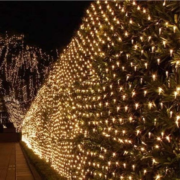 LED-ljusslingor 3x3m 320 LED-nätlampor 8 lägen Gardinlampor med kontakt för bröllopsfest