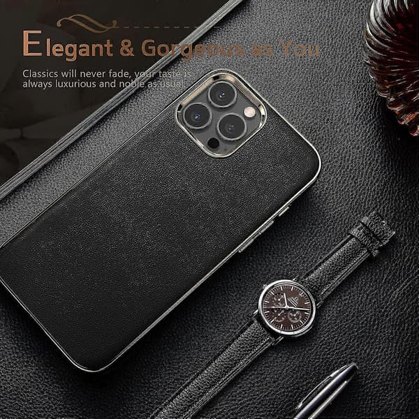 Iphone 13 Pro Max Cover, Business Slim Classic Cover Herre Sort