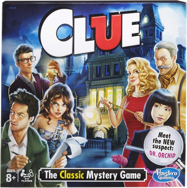 Clue Spill for alderen 8 år og oppover, brettspill for 3-6 spillere