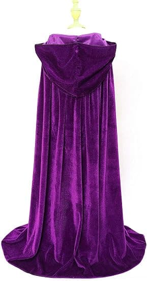 Børnefløjls kappe med hætte til Halloween Jule Cosplay Kostumer Purple M