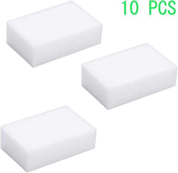 Set med 10 multifunktionella magiska svampar av melamin, 100 x 60 x 20 mm