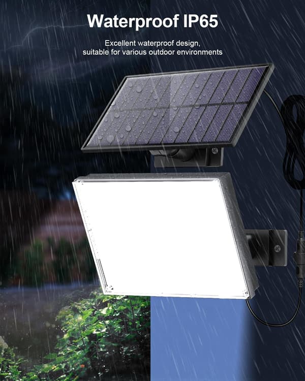Solcellelampe Udendørs 172 LED 3 Tilstande Udendørs Solcellelampe Bevægelsessensor, Solcellelampe IP65 (koldt lys)