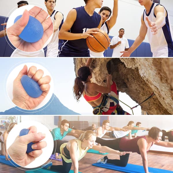 4 stk Gel Håndbolde, Håndterapi Klemøvelse Stressbolde Finger Håndled til Gigt Hånd, Grip Styrkelse og Stressaflastning