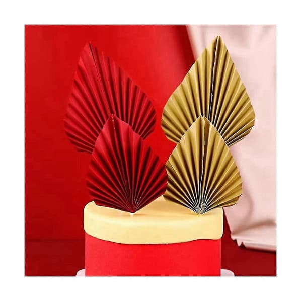 12 stk. Blad Kaketopper Vifte Blad Blader Kake Rot DIY Kake Inse