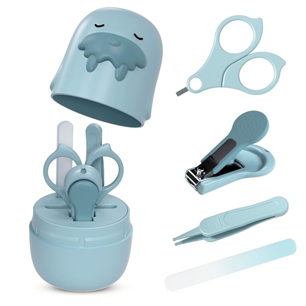 Baby nagelklippare kit, spädbarns manikyr och pedikyr grooming kit, nyfödd nagelklippare fil