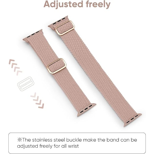 4 st flätade armband kompatibla med Apple Watch-rem, stretchiga armband elastiska sportarmband