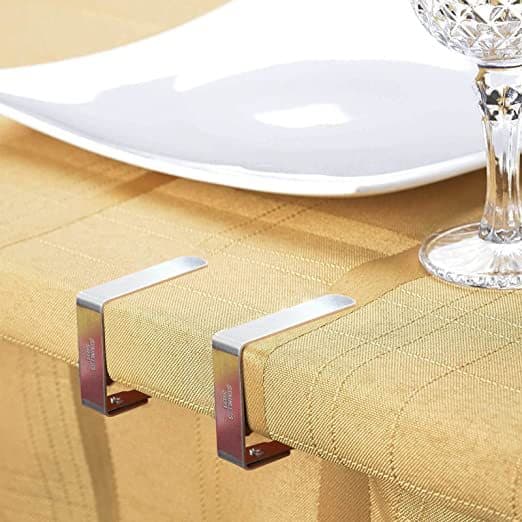 Dukklämmor 8-pack Rostfritt Stål Bordklämmor Dukhållare, för Bord 1-3 cm Tjocka (4 cm x 8-pack)