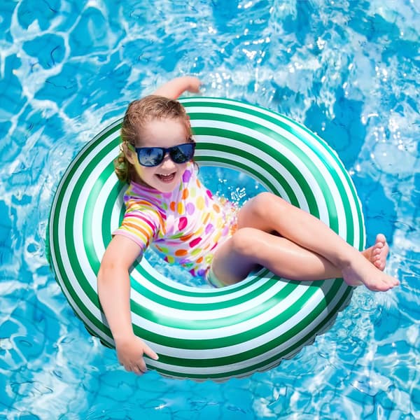 Uppblåsbara poolflottar, uppblåsbara poolleksaker, 4 st simringar för barn och vuxna (70 cm, 80 cm, 90 cmX2), simflotte