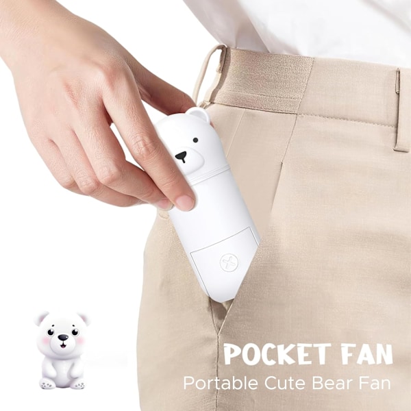 Kannettava kädessä pidettävä tuuletin, mini käsituuletin vesisuihkeella, kokoontaitettava tuuletin USB-ladattavalla akulla, taskukokoinen tuuletin 3 nopeudella White