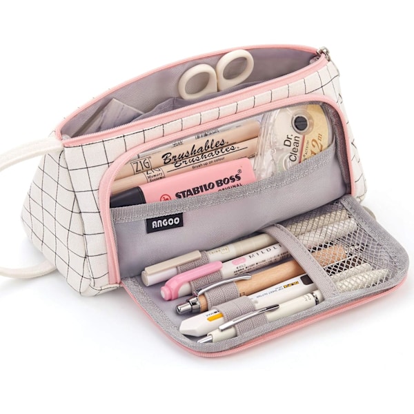 Pencil Case med Stor Kapacitet til Mellemtrin, Gymnasium og Kontor