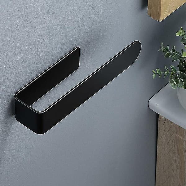 Musta pyyheteline kylpyhuoneeseen, keittiöpyyheteline ilman porausta 21,5*5*4,5cm