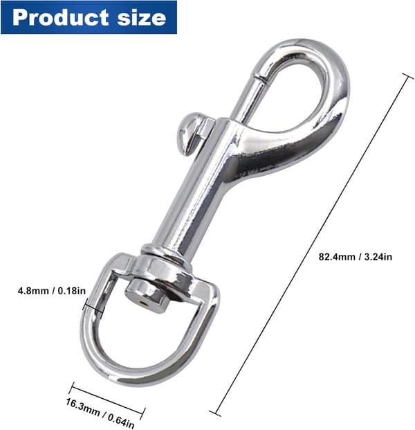 Svängbara karbinhakar, kraftig hundkoppelskrok 360° svängbara leder Trigger Clips Kraftiga Trigger Clips (3 st)
