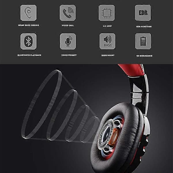 OVLENG V8-1 Bluetooth Headset Brusreducering HiFi Ljud Hörlurar med Mikrofon