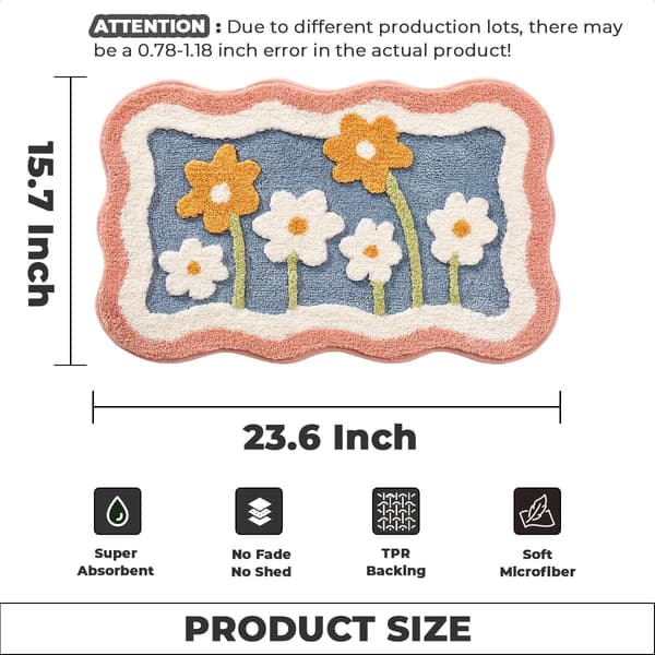 Badeværelsesmåtte Antislip Bademåtte Ekstra Absorberende og Blød Mikrofiber Badetæppe til Døren, Badeværelset og Soveværelset