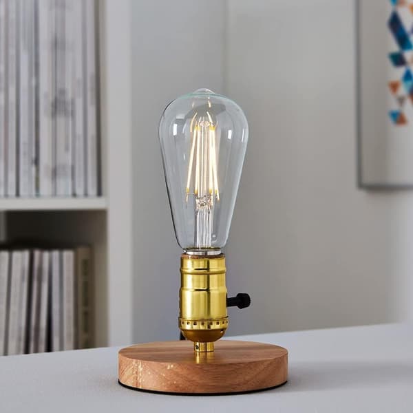 E27 Retro Edison LED-lampa, ST64, 6W, Klar glödtråd, Varmt ljus, Ej dimbar - 2-pack