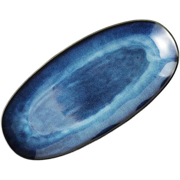 Fisketallerken Keramisk Fadeserveringsfad Fiskefad Sushi Fade Porcelænsmadbakke Middagstallerkener Ovnfast til Fisk Sushi 34,5 cm