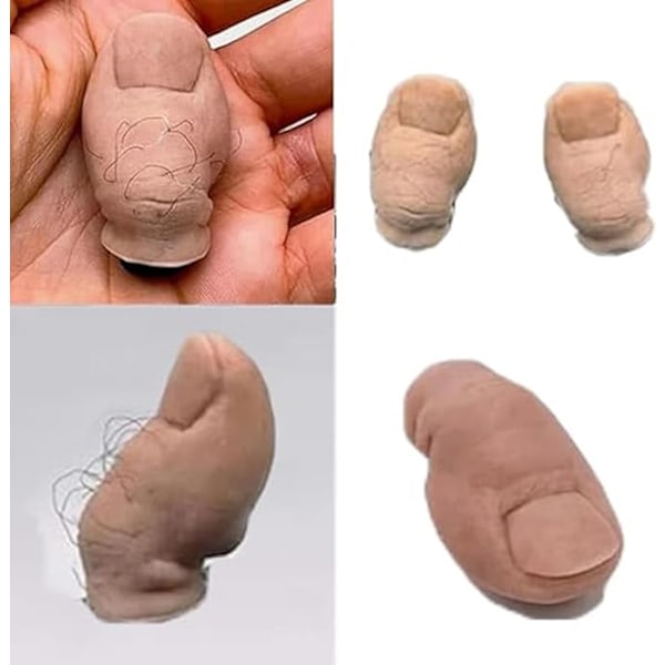 3D Tåskocharm, Stor Tå Croc-skocharm med Hårig, Rolig Stor Tåskocharm, Fula Tåcharm (2 st)