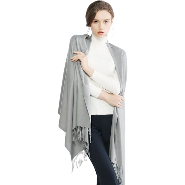 Dame Tørklæder Pashmina Sjaler og Slå-om til Bryllup Tørklæder til Kvinder Vinter-grå gray