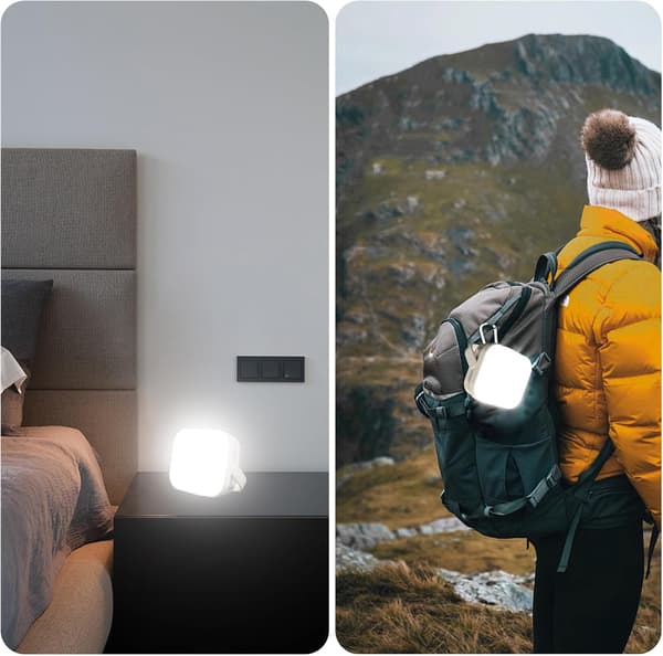 Campingteltlys, ultrasterkt, 3 lysstyrkemoduser, vanntett, bærbart, 2-pakning