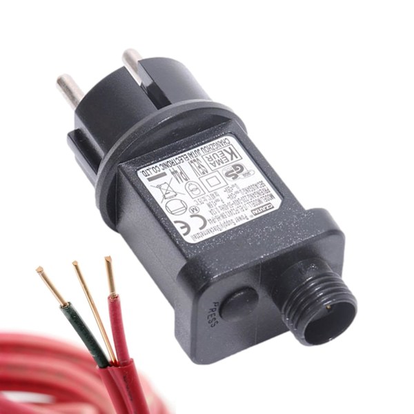 LED-drivrutin, 4,5V 0,6A Vattentät LED-strömadapter, 31V EU-kontakt för ljusslingor & strålkastare