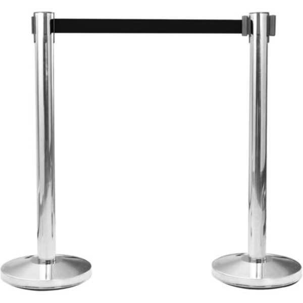Utdragbar bandbarriär 200 cm Svart