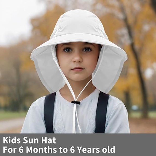 Baby Småbørn Solhat Børn Drenge Piger Sommer Bøllehatte Solbeskyttelse Bred Skygge Nakke Beskyttelse Justerbar Hoved Snøre Pink S