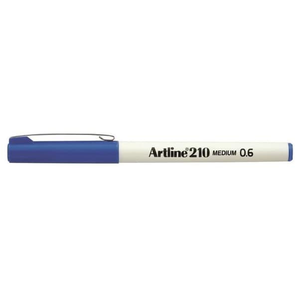 Permanent tuschpen - ART LINE - Pen 210 - Spids 0,6 mm - Uforanderligt blæk - Blå