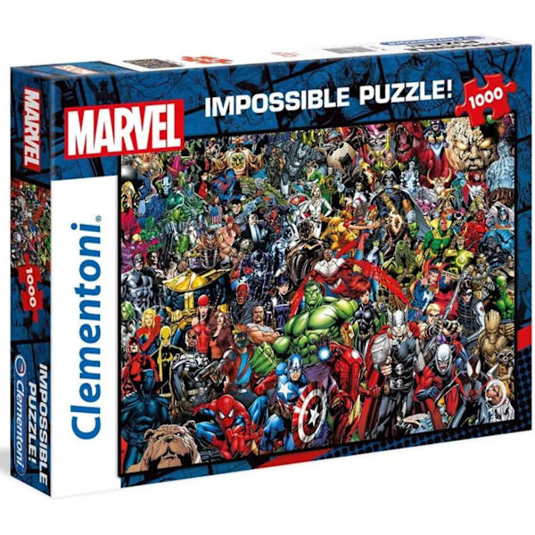 Clementoni 39411 Clementoni-39411-Impossible Puzzle-Marvel-1000 brikker, Multi-farvet