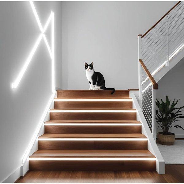 Neon LED Strip Lys 5M, DC 12V Hvid 6000K LED Lys Strip Fleksibel Vandtæt IP67 LED Neon Reb Lys DIY Dekor