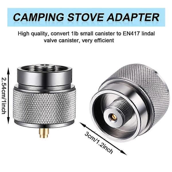 2 kpl Camping Stove Adapteri 1 Lb Propaani