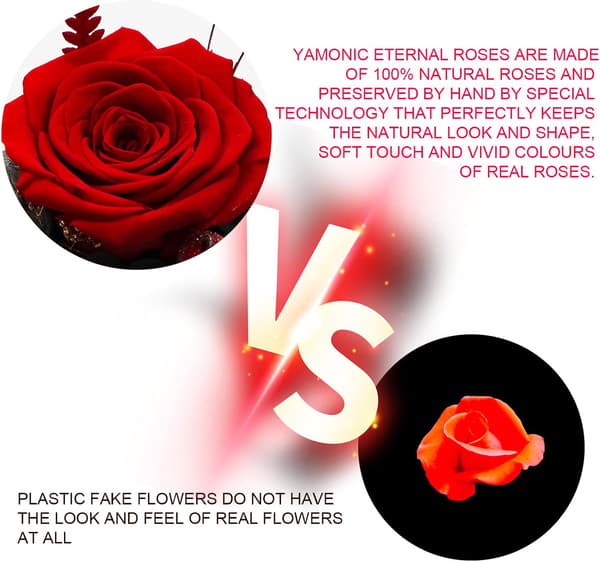 Evig Rose Gave til Kvinner, Glass Engel Figur med Evig Blomst Gave til Mor, Bursdagsgave til Kvinner, Skytsengel