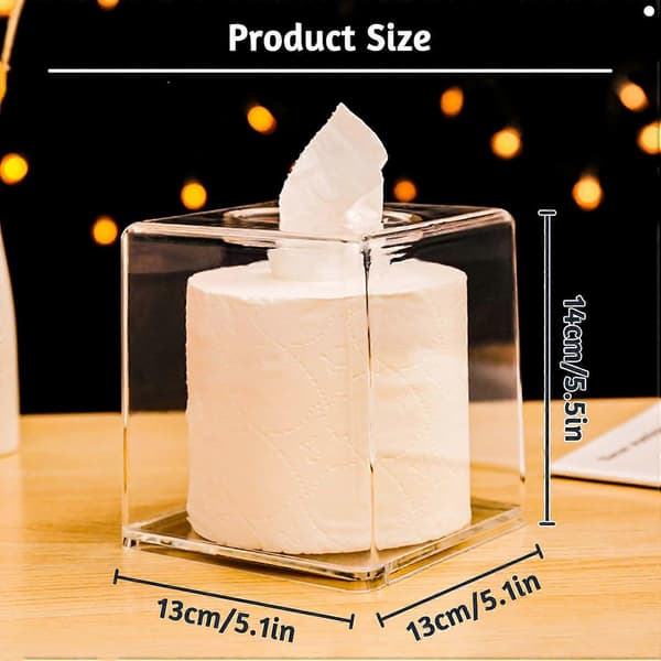Akryl Tissue Box Omslag, Klar Tissuehållare, Servettdispenser