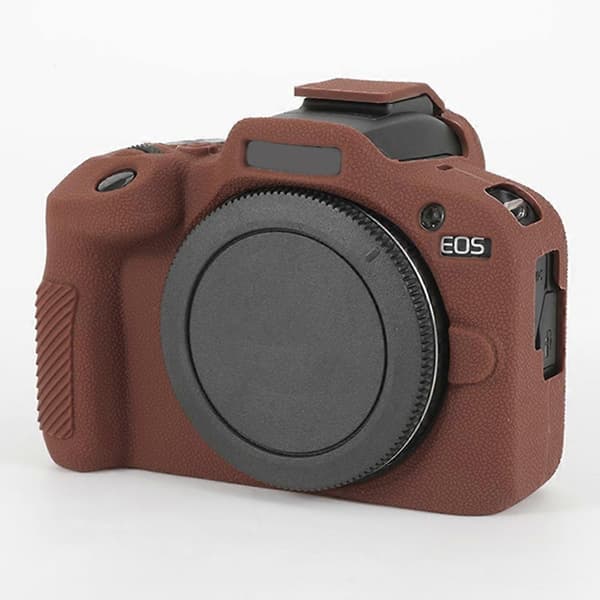 E3T Deksel for Canon EOS R100 Myk Silikon Anti-skli Kamerabeskyttelse o7s - Kaffe
