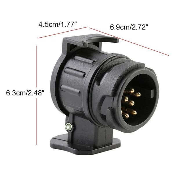13-pin til 7-pin tilhengeradapter | Bil/tilhenger strømpluggadapter | 12V vanntett adapter
