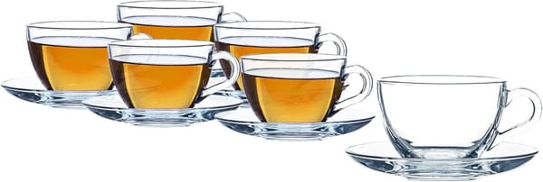 6-Dels Glasskopper med Skåler 80ml