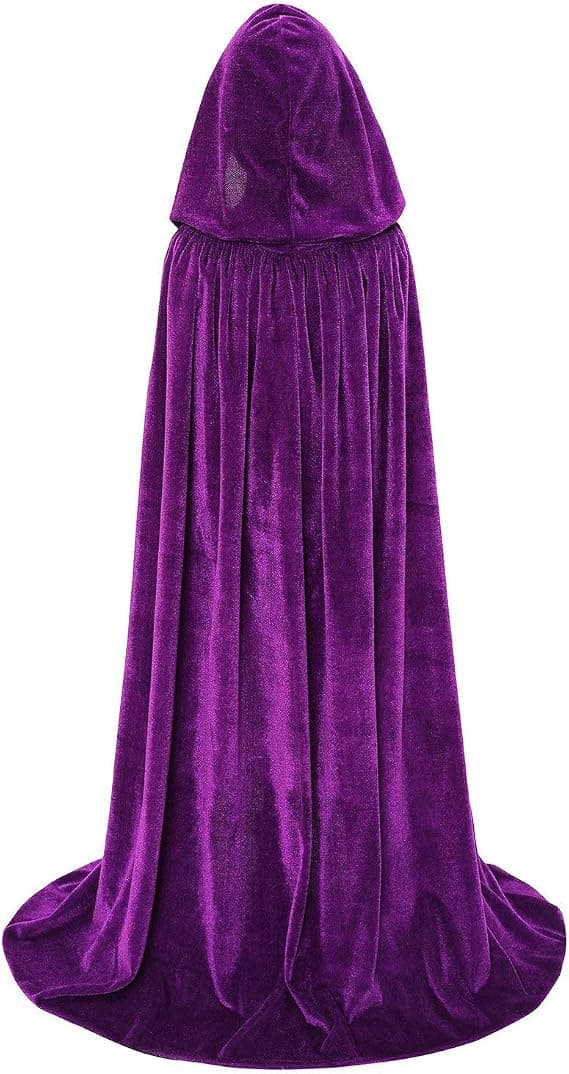 Børnefløjls kappe med hætte til Halloween Jule Cosplay Kostumer Purple M