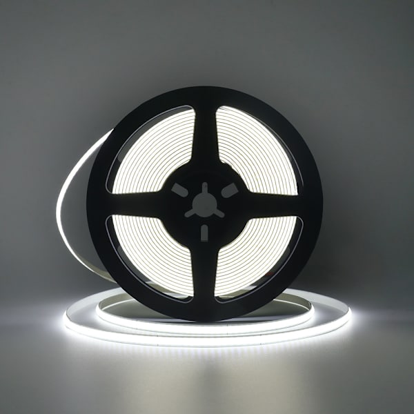 COB LED Stripelys 6000K, Dimbar LED Strip Kit, Super Sterke 5V LED Tapelys CRI90+, 5M 320 LED, Hvitt lys (B 8mm)