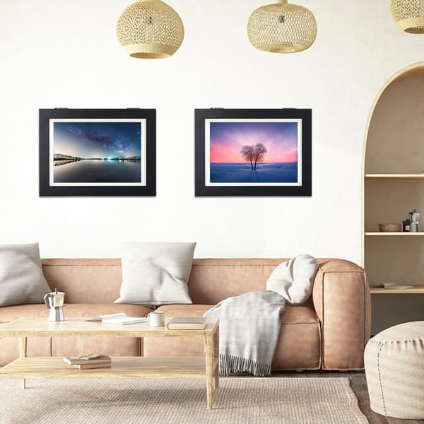 Frontöppnande ramar för barnteckningar, A4-storlek, Set med 2 displayramar, A4-storlek, 21,6 x 27,9 cm, Svart
