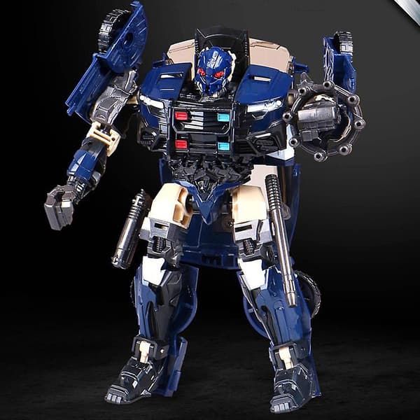 Transformerbar Polisbil Deformerande Decepticons Actionfigur Modell Leksak för Barn Present