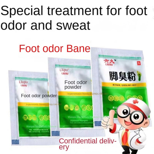 5 förpackningar Liujiu Foot Odor Powder