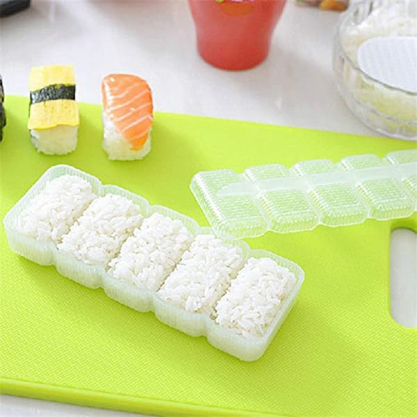 Japansk Nigiri Sushi Form Risbolle 5 Ruller Maker Press Bento Værktøj