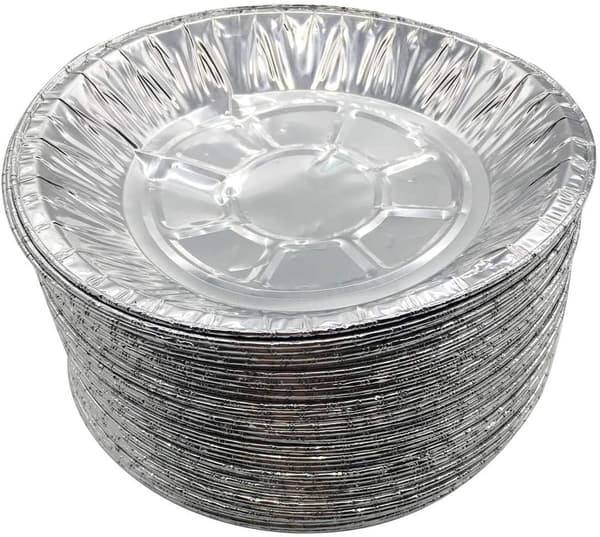 50 högkvalitativa aluminiumformar, basdiameter: 19 cm, engångs aluminiumpajformar
