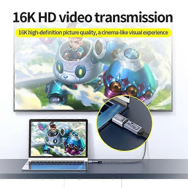 Magnetisk Typ C till Typ C 16K 60Hz HD Videokonverterare 240W 80Gbps Dataöverföringsadapter