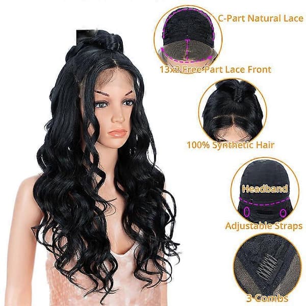 Sort Paryk Blonde Front Free Part Paryk Blonde Frontal Paryk