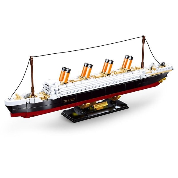 Modell tegel byggsten parad Titanic leksak