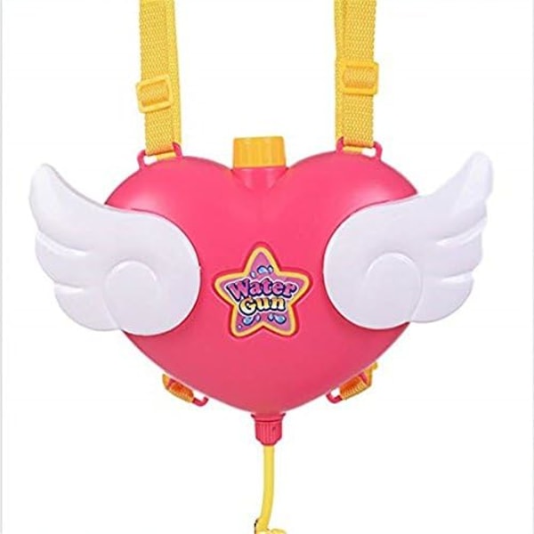 Vannpistoler LEKEPISTOL med vanntank - Spreder, hjerteformet, vinger for barn og unisex - liten, rosa, ABS, 10m