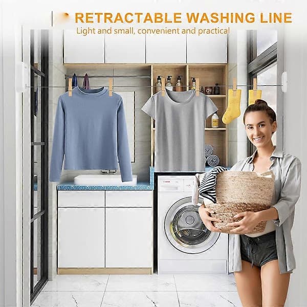 Infällbar Kraftig Klädtorklina i Rostfritt Stål