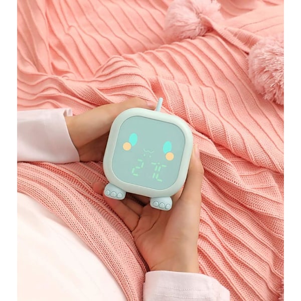Børnevækkeur Børn Vågn Op Lys Søvntræning Digitalt Ur Natlys LED Lur Timer Snooze Funktion Sunrise Simulator
